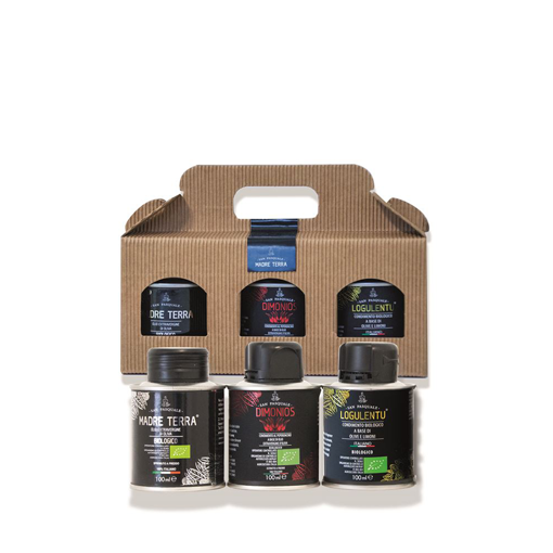 Picture of TASTING GIFT PACK ORGANIC MADRE TERRA - DIMONIOS - LOGULENTU CL-10  CANS - SAN PASQUALE 