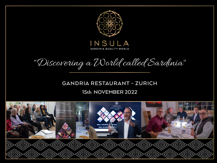 Event "Discovering a World called Sardinia" Gandria restaurant - 15th November 2022